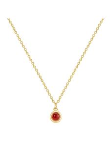 Glanzstücke München Серебряное колье с гранатом в оправе из желтого золота