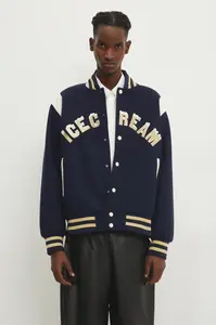 Бомбер ICECREAM Drippy Varsity Jacket, темно-синий