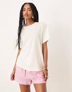 Футболка ASOS DESIGN slubby regular fit белого цвета
