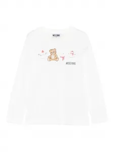 Футболка с принтом Teddy Bear Moschino Kids, белый