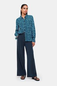 Рубашка с леопардовым принтом пастельных тонов Whistles, синий