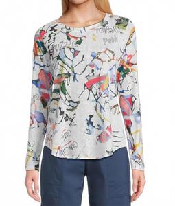 Женский топ с акварельным принтом в стиле As Elliott Lauren, As