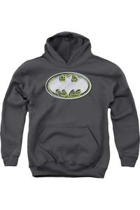 Детская толстовка с капюшоном Batman Circuits Logo Gildan, Charcoal