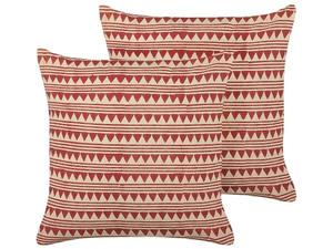 Подушка Beliani 2 шт DEGLUPTA, 45x45x45 см цвет beige/rot