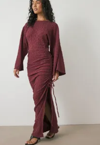 Длинное платье с завязками, имеющее структурированный крой. Na-Kd, Bordeaux