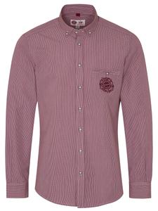 Облегающая традиционная рубашка на пуговицах SPIETH & WENSKY FCB - Erek, красный