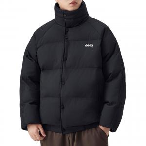 Пуховик Unisex Stand Collar Thickened Padded Puffer Jacket Jeep, черный