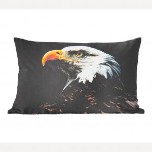 Декоративная подушка MuchoWow диванная подушка гостиная декоративная подушка 50х30 см вид сбоку белоголовый орлан - чехлы на диванные подушки - без наполнителя