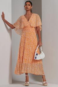 Кира в шифоне со складками Jolie Moi, оранжевый