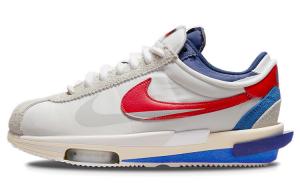 Sacai x Nike Zoom Cortez SP Белый Университет Красный Синий
