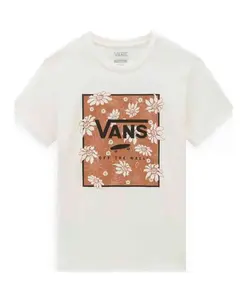 Футболка с цветочным принтом в тропическом стиле Vans, белый