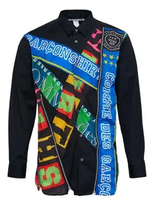 Рубашка с молниями и принтом Comme Des Garçons Shirt, черный