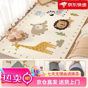 Xinglianxin Ковер 80х160 см для детской комнаты, мат для ползания Little Zoo, моющийся, с противоскользящим покрытием