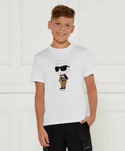 Футболка Regular fit Karl Lagerfeld Kids, белый