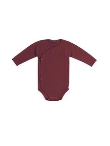 Sämann Детский боди-шарф из 100% органического хлопка, с длинными рукавами, в рубчик, малинового цвета