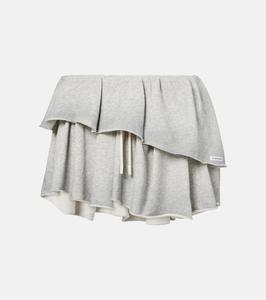 Хлопковая мини-юбка Acne Studios, Grey Melange