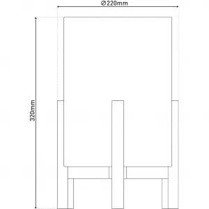 Настольная лампа näve Matida E27 1 шт. 1xE27 исключая, деревянная рама, абажур из текстиля, натуральный, В: около 52 см, Ø: около 22 см Näve, Natur