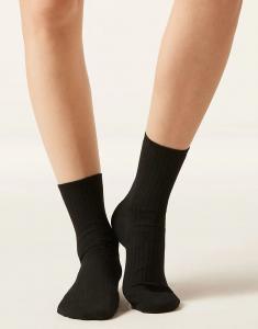 Короткие носки Calzedonia Ribbed черного цвета
