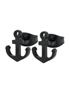 Adeliás Серьги унисекс - серьги-гвоздики из нержавеющей стали черного цвета