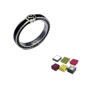 Сцепляющееся кольцо G GUCCI, черный