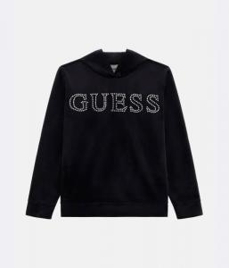 Толстовка детская Guess Active со стразами, черный