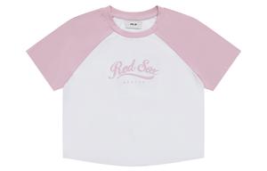 MLB Футболка с регланными рукавами Preppy Style Collection Boston Red Sox SS25 женская розовая