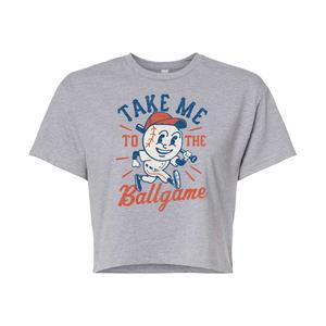 Укороченная футболка с рисунком Take Me To The Ballgame для юниоров Licensed Character, серый