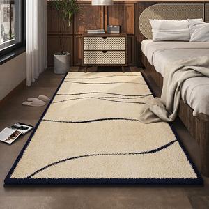 AOVOC Ковер 80х160 см для спальни/гостиной в японском минималистичном стиле, из искусственной овчины, толстый напольный коврик