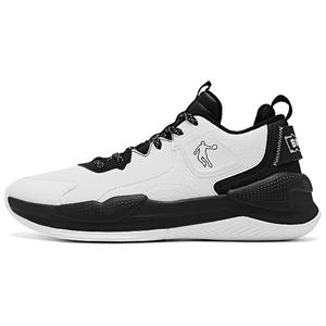 QIAODAN Скользоустойчивые мужские баскетбольные кроссовки низкие Black White - Black/Jordan White, цвет Black/Jordan White