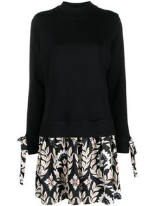 La DoubleJ платье мини Sporty с цветочным принтом, черный