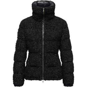 Твидовый жакет на молнии Moncler, черный