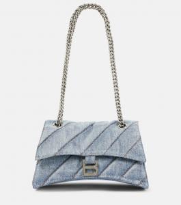 Джинсовая сумка на плечо Crush среднего размера Balenciaga, синий