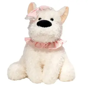 Милые плюшевые куклы щенки в сидячей позе, высота 30см/35см Handsome, розовый