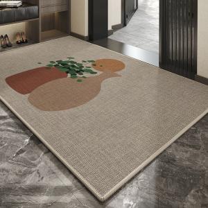 Budis Ковер 80х120 см для прихожей, современный минимализм, утолщенный, противоскользящий, в светлых тонах