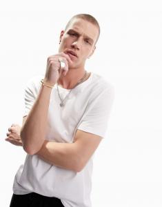 Белая футболка с овальным воротником ASOS DESIGN