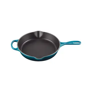 Сковорода из чугуна Le Creuset с прихватом, 26 см, бирюзовый