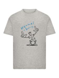 Рубашка F4NT4STIC Fido Dido Points Normal Is Boring, Mottled Grey