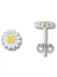 ONE ELEMENT Серьги-гвоздики в виде ромашек, изготовленные из серебра 925 пробы