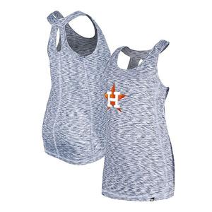 Женский топ с вырезом на спине Houston Astros в синем цвете с эффектом спейс-дай New Era