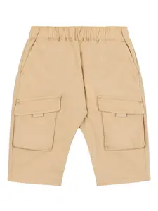 Брюки с нашивкой-логотипом Moschino Kids, коричневый