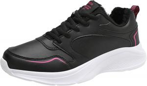 Мужские и женские зимние ботинки, утепленные флисом, слипоны на щиколотку, легкие ботинки с меховой подкладкой, модные спортивные ходовые туфли Generic, #D06-Hot Pink