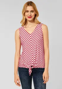 Майка STREET ONE с узлом на подоле, красный