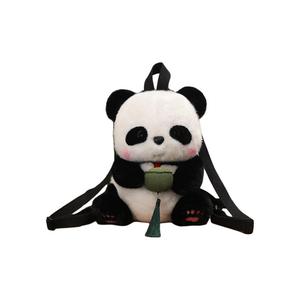 Плюшевая кукла Cartoon Good Luck Panda в виде рюкзака, высота 33 см Happy Fish