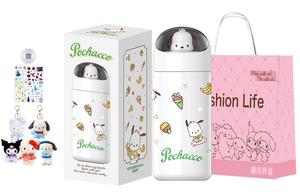 Термостаканы 316 нержавеющая сталь 350 мл Sanrio, Pachacu Dog+1 Charm+1 Sticker+Shopping Bag