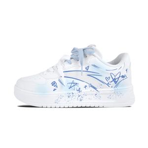 ANTA Расслабленные нескользящие, устойчивые к истиранию, легкие низкие скейтбордские кроссовки unisex white