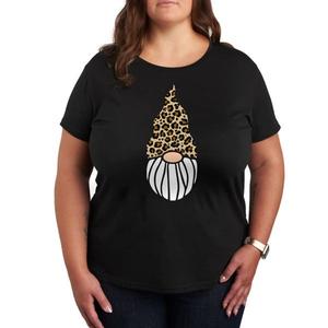 Футболка с принтом гнома в леопардовом принте Licensed Character, черный