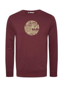 Толстовка GREENBOMB Nature Mountain Circle, Wine Red