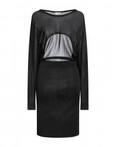 Платье миди Saint Laurent, черный