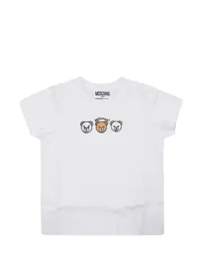Футболка с игрушечным мотивом Moschino Kids, белый