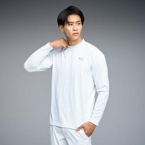 Мужская рубашка для гольфа Shadow Cat с высоким воротником и длинными рукавами